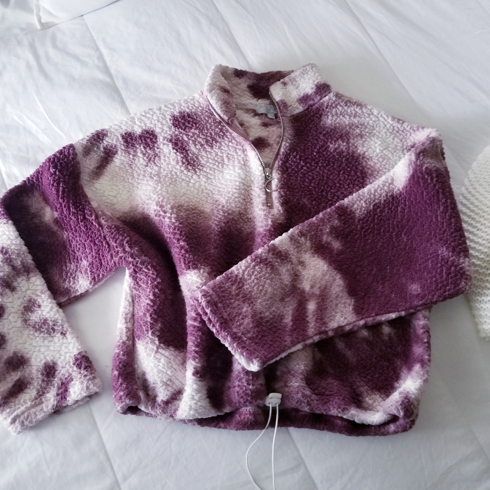 🌿Tie Dye Sweater ◇ Pullover Sweatshirt ◇ 3/4 Zip